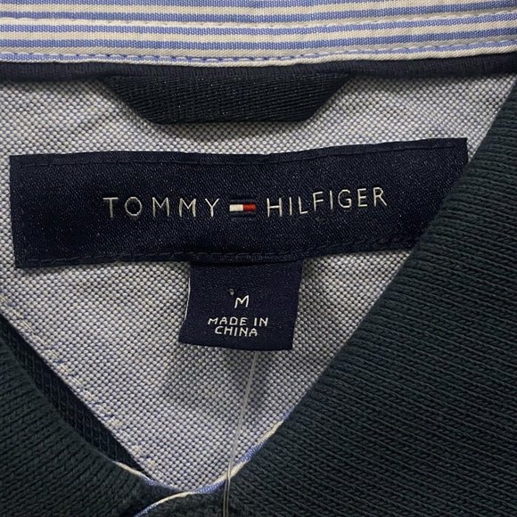 TOMMY HILFIGER Men's Short Sleeve 100% Cotton MIDNIGHT NAVY Blue Polo MEDIUM NWT - Picture 6 of 9